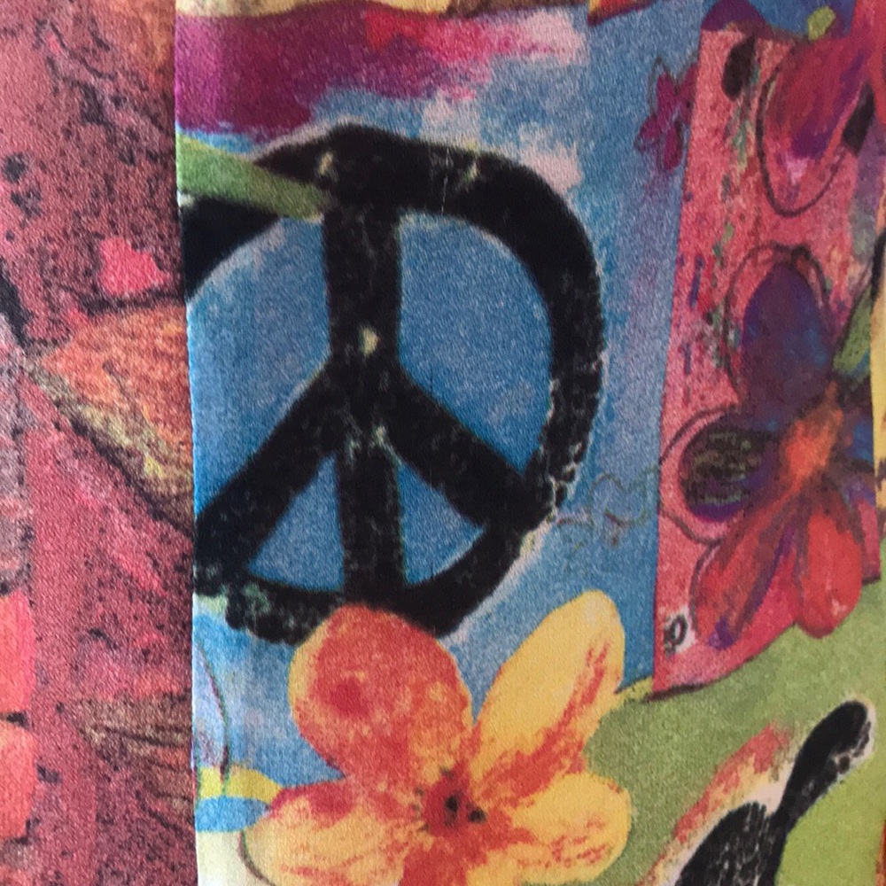 Moschino Cheap Chic Yellow Peace Sign Dress - Picture 4 of 13